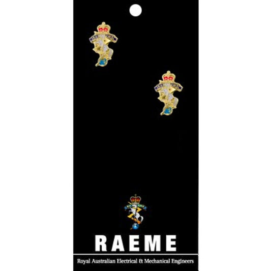 Show your pride and commitment with these sparkling Royal Australian Electrical and Mechanical Engineers (RAEME) 20mm cuff links. With full colour enamel and gold plating, these gorgeous accessories will bring a touch of style to any work outfit or special occasion. www.moralepatches.com.au