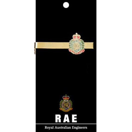 Add a touch of elegance to your look with the Royal Australian Engineers 20mm enamel tie bar! Crafted with gold-plated material, this gorgeous tie bar is perfect for any work or formal occasion. www.moralepatches.com.au
