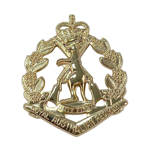 Bring a touch of distinction to your headwear with this magnificent RAR Badge! This golden badge is perfectly sized to fit on standard issue hats. Start your collection today, and add a unique badge to your headwear! www.moralepatches.com.au