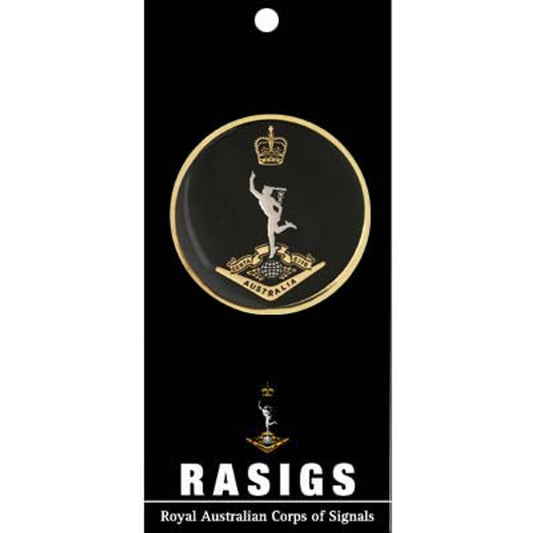 Show off the Royal Australian Corps of Signals (RASigs) medallion with pride! This eye-catching 48mm full-colour enamel medallion will spark up conversations whenever it's held or given out - a bold stamp on your journey of adventure! www.moralepatches.com.au
