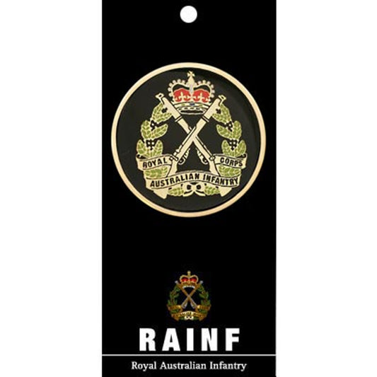 This magnificent 48mm full-colour enamel medallion from the Royal Australian Infantry Corps will be sure to draw attention and leave a lasting impression! Show it off proudly and start conversations wherever you go! www.moralepatches.com.au