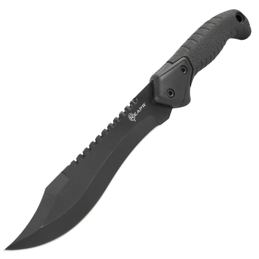 The REAPR 11001 TAC Bowie Knife is perfect for all your camping, hunting, tactical and survival needs. This tough and durable Bowie knife is great for hacking brush, peeling wood for tinder, dressing game, whittling branches and prepping food. This knife also gives you the upper hand tactically in any emergency. www.moralepatches.com.au