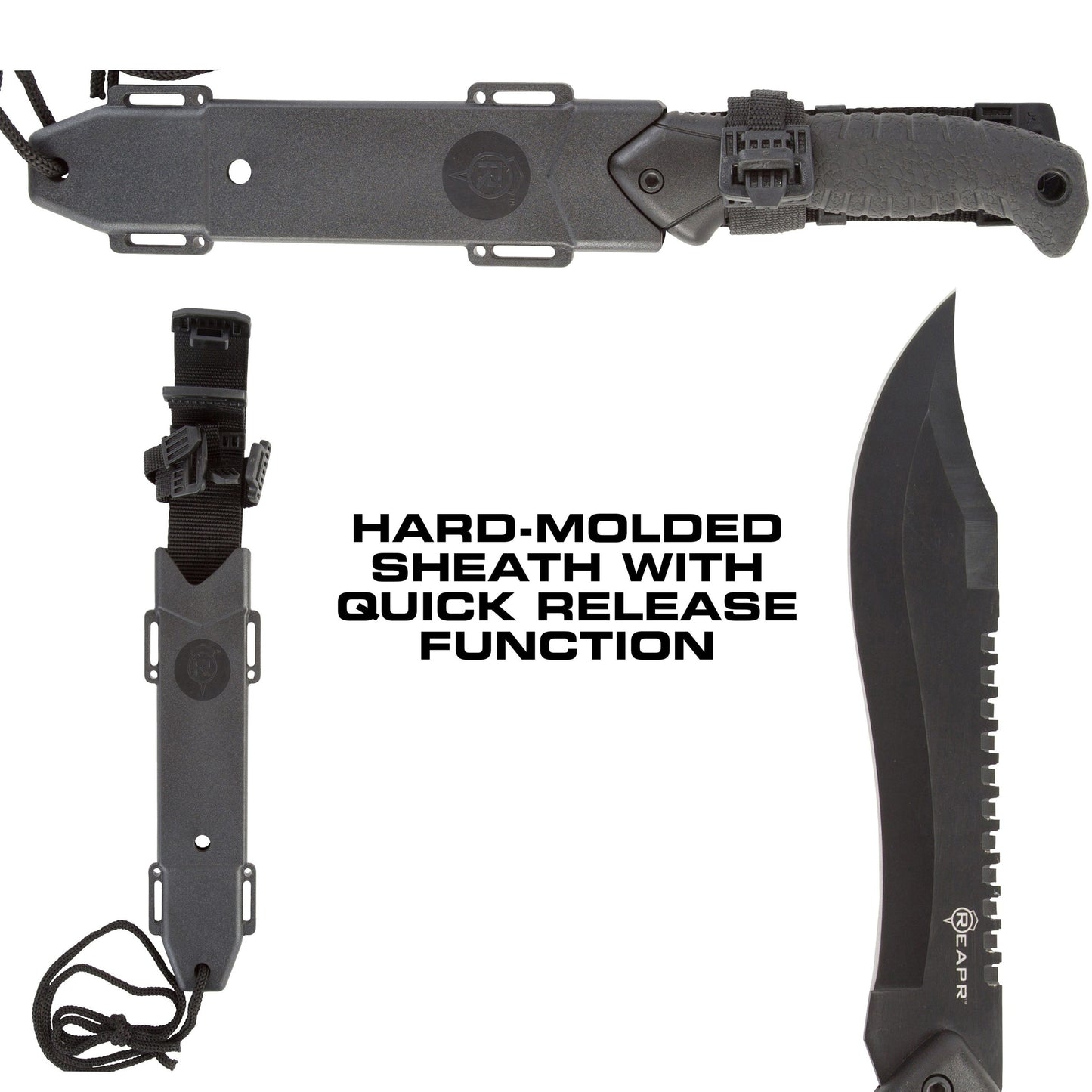 The REAPR 11001 TAC Bowie Knife is perfect for all your camping, hunting, tactical and survival needs. This tough and durable Bowie knife is great for hacking brush, peeling wood for tinder, dressing game, whittling branches and prepping food. This knife also gives you the upper hand tactically in any emergency. www.moralepatches.com.au