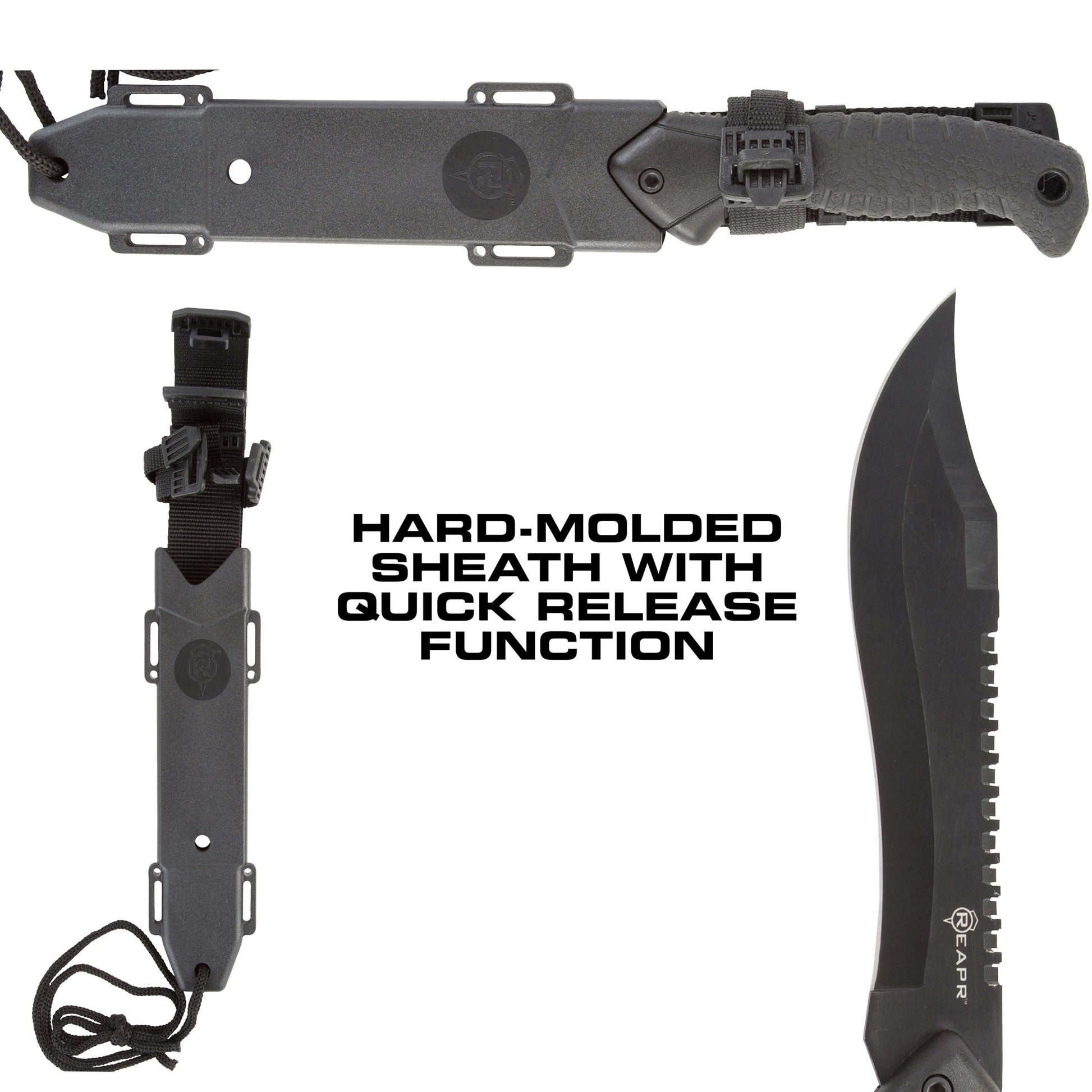The REAPR 11001 TAC Bowie Knife is perfect for all your camping, hunting, tactical and survival needs. This tough and durable Bowie knife is great for hacking brush, peeling wood for tinder, dressing game, whittling branches and prepping food. This knife also gives you the upper hand tactically in any emergency. www.moralepatches.com.au