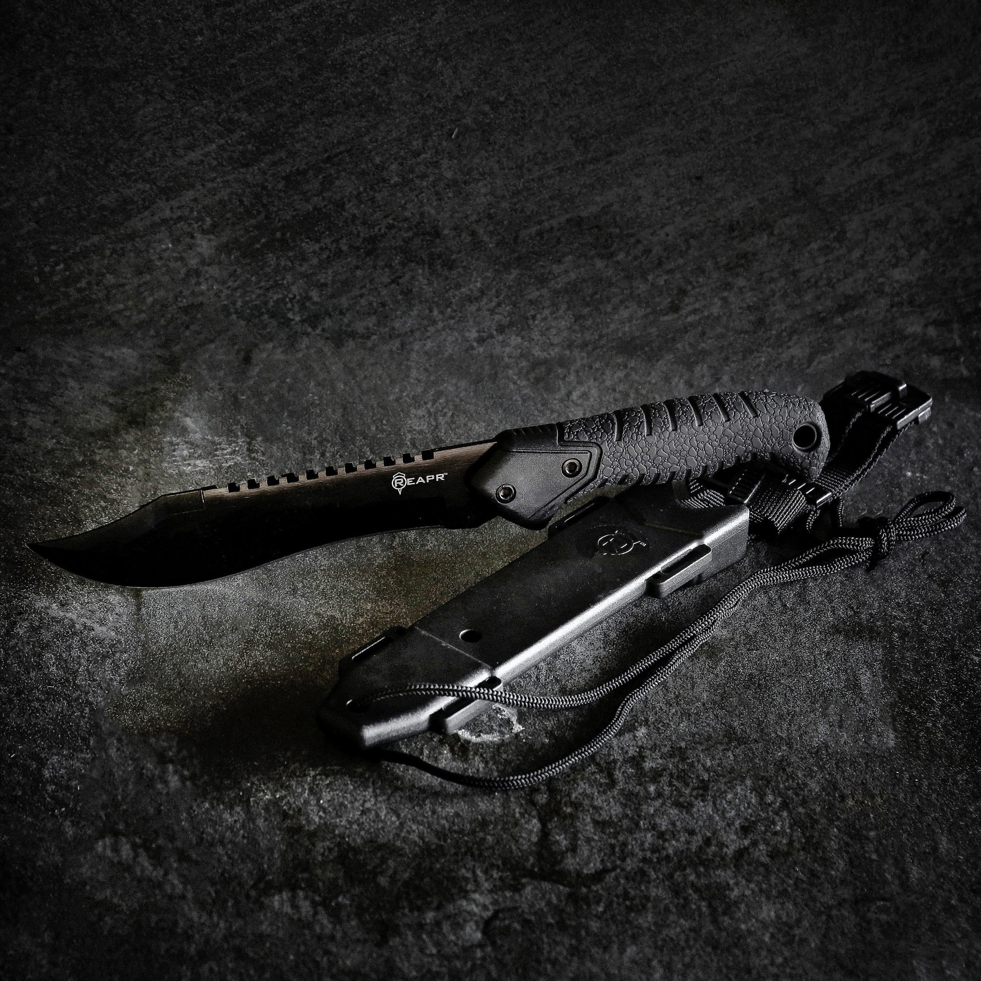 The REAPR 11001 TAC Bowie Knife is perfect for all your camping, hunting, tactical and survival needs. This tough and durable Bowie knife is great for hacking brush, peeling wood for tinder, dressing game, whittling branches and prepping food. This knife also gives you the upper hand tactically in any emergency. www.moralepatches.com.au