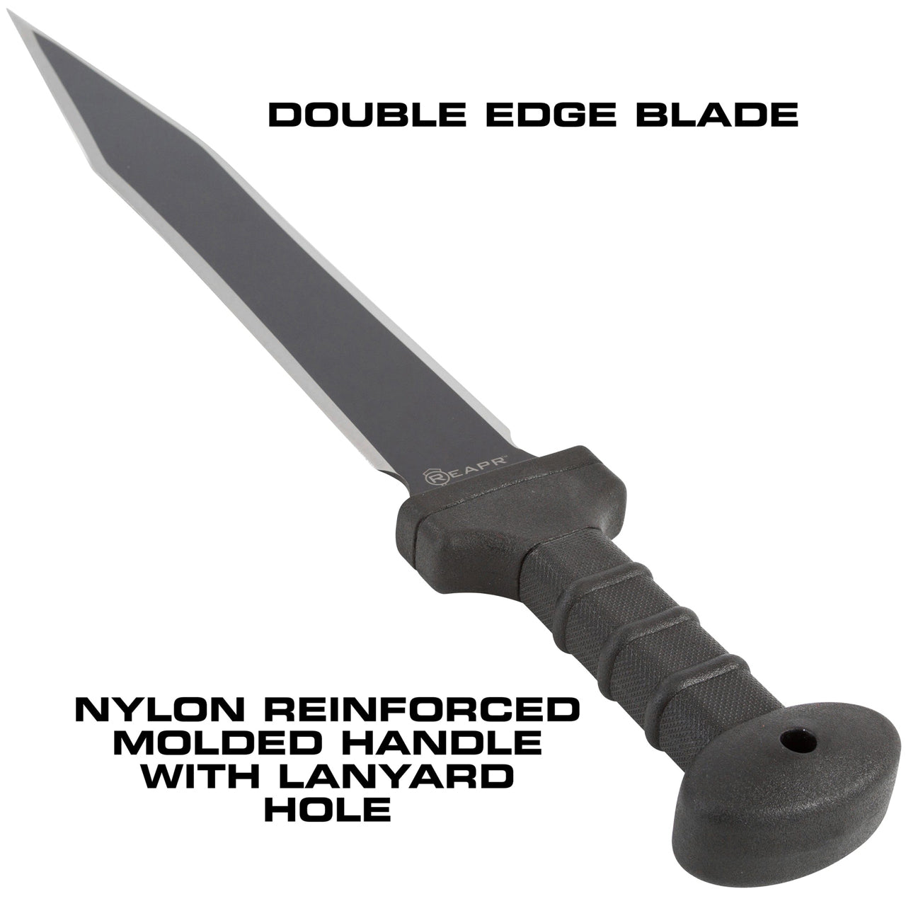 Made of 420 stainless steel with black oxide coated finish, the 18” double edge blade recalls the look of a classic sword but with a hi-tech design that is contemporary and cutting edge. www.moralepatches.com.au