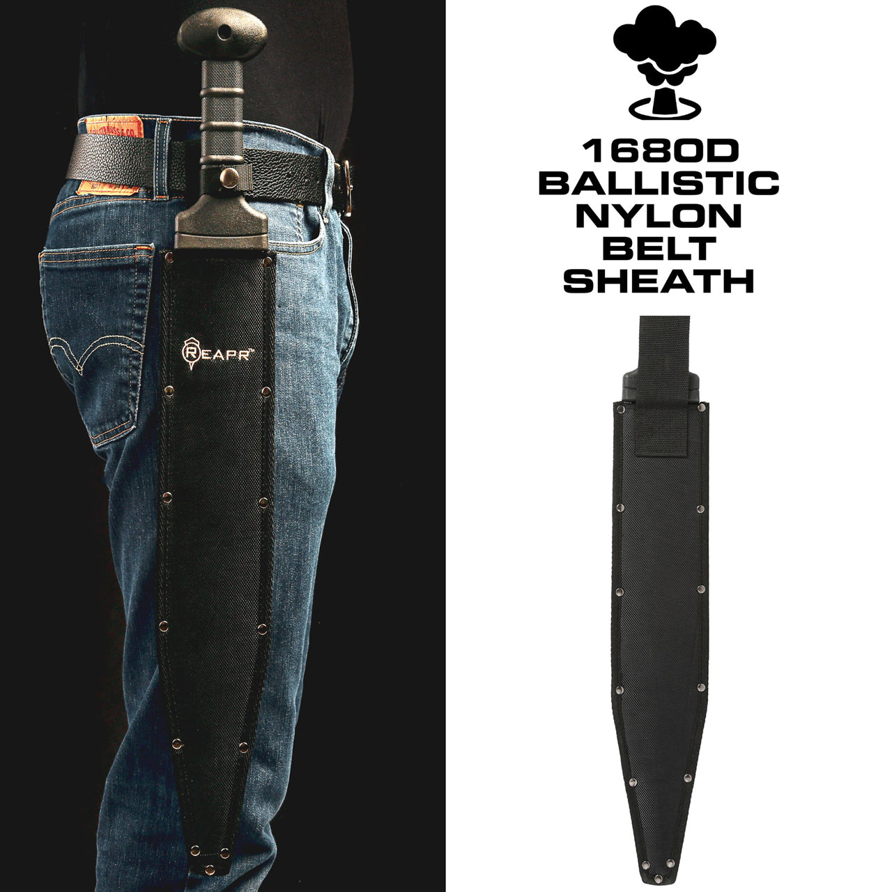 Made of 420 stainless steel with black oxide coated finish, the 18” double edge blade recalls the look of a classic sword but with a hi-tech design that is contemporary and cutting edge. www.moralepatches.com.au