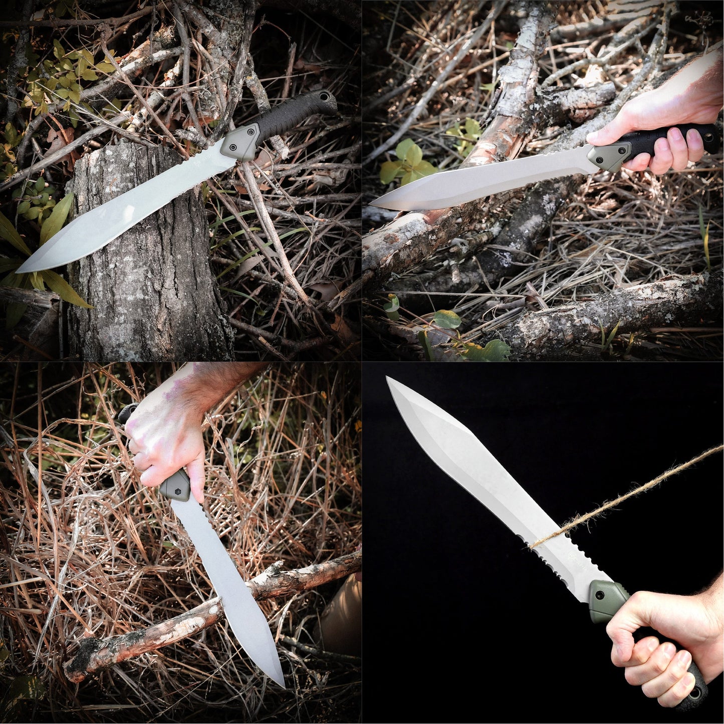 The Reapr TAC Jungle Knife is a cool 17 inches of sharp steel that doubles as an all-round camping machete and survival knife in one. With an ultra-sharp modified drop point blade designed for versatility, and a partially serrated blade, most any challenge that comes your way can be handled with ease. www.moralepatches.com.au