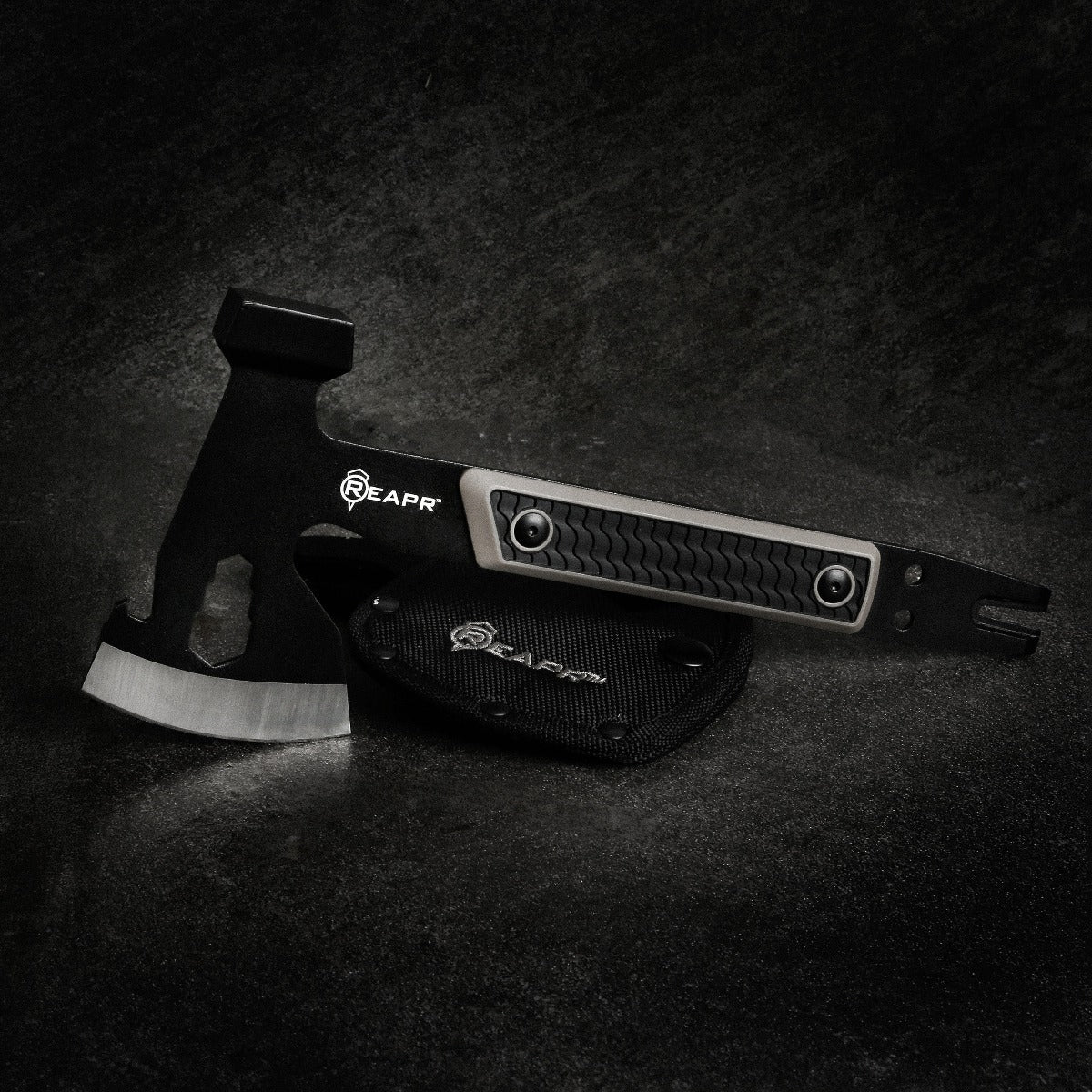 Similar to standard camping axes and hatchets in size, the Versa stands out from the pack to give you not only a 3″ axe head, but a 3-wrench set (10 mm, 13 mm, 16mm), cast hammer, pry bar, nail puller and a bottle opener. www.moralepatches.com.au