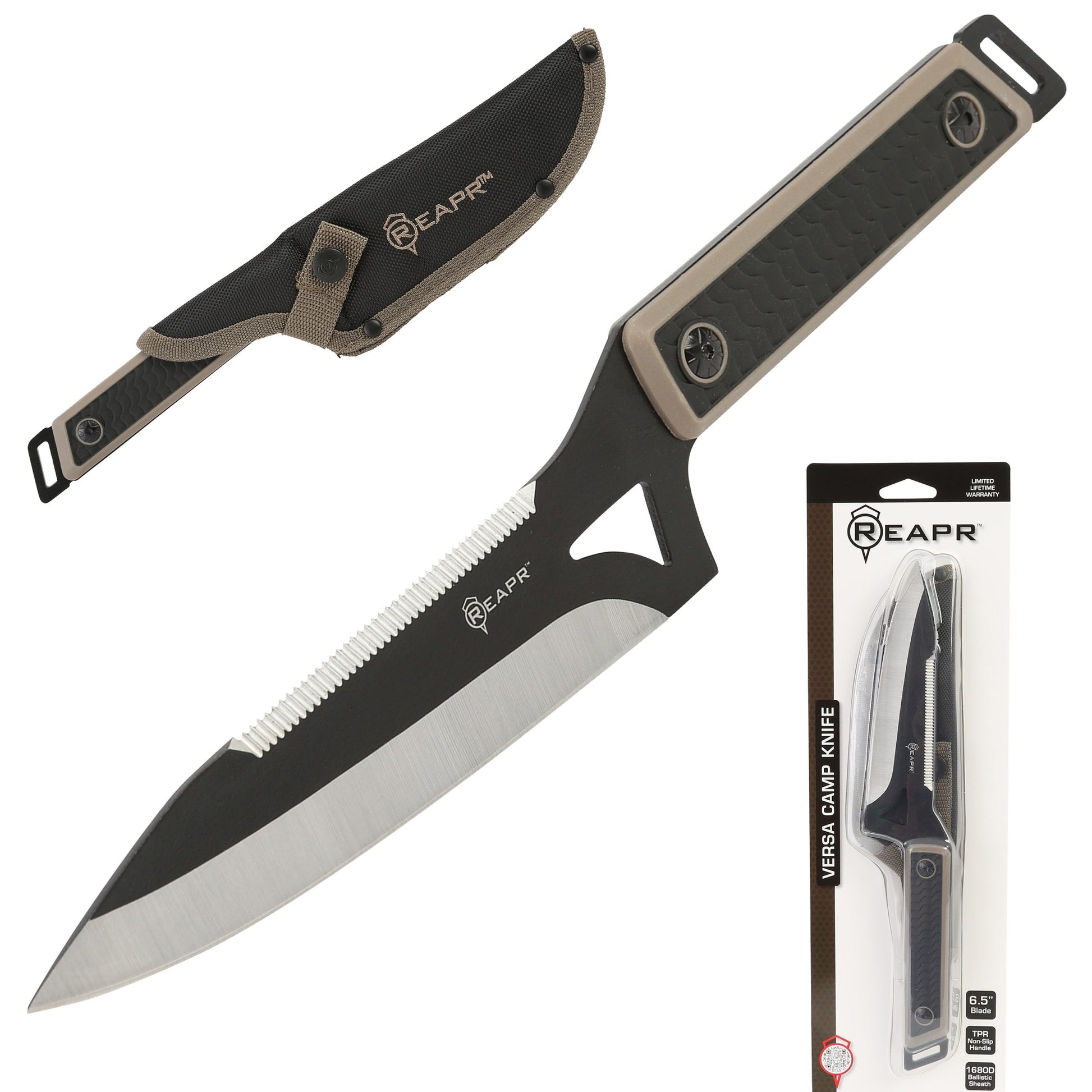 You get everything you need with the Reapr Versa Camp Knife. Born in the kitchen but raised in the wild, it’s tough, durable, and versatile. Whatever your campsite cutting needs, this knife can handle it. www.moralepatches.com.au