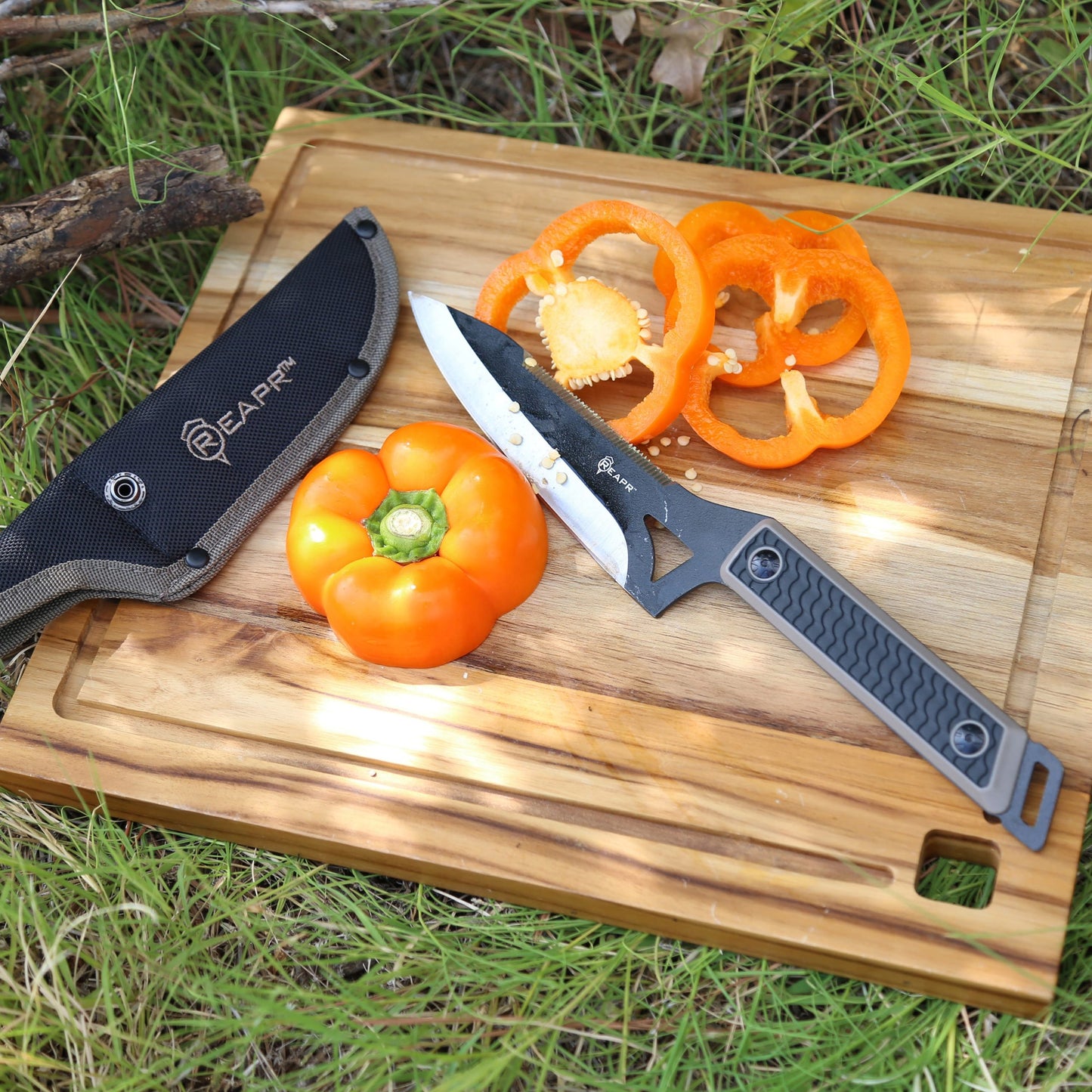You get everything you need with the Reapr Versa Camp Knife. Born in the kitchen but raised in the wild, it’s tough, durable, and versatile. Whatever your campsite cutting needs, this knife can handle it. www.moralepatches.com.au
