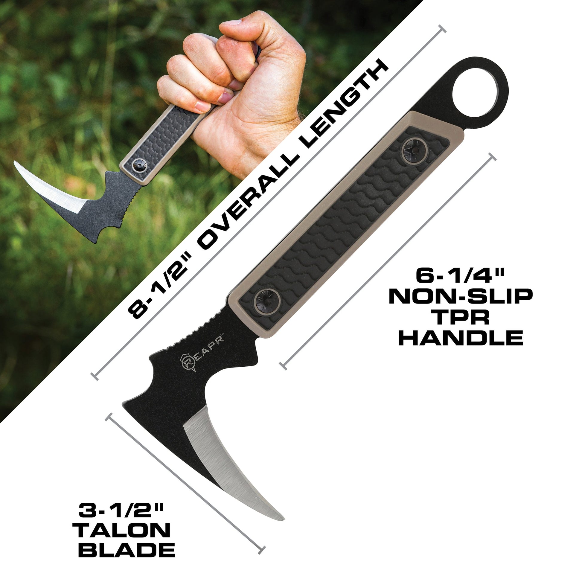 There aren’t too many cutting tasks the Versa Karambit can’t tackle with ease. The 3-1/2” full-tang talon blade will&nbsp;cut through cut nylon strapping, canvas and heavy materials without hesitation while the powder-coated 420 stainless steel construction is strong, sturdy and ideal for re-sharpening when the time comes. www.moralepatches.com.au
