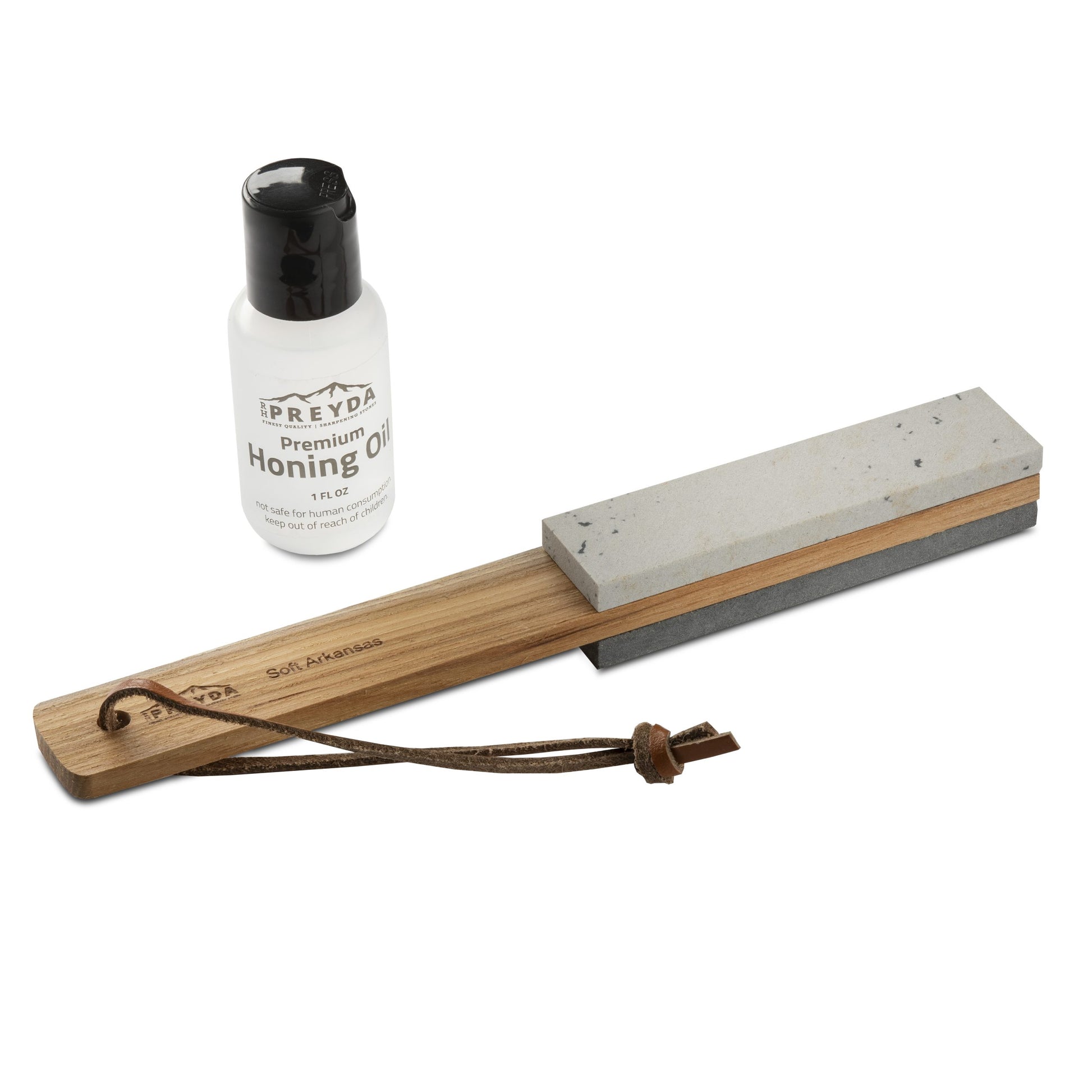 The RH Preyda Axe Sharpening Stone was designed specifically for the axe enthusiast. Paired down size, wooden handle grip and Soft Arkansas and Hard Black Arkansas stones allow for ultimate precision when sharpening your blade. www.moralepatches.com.au