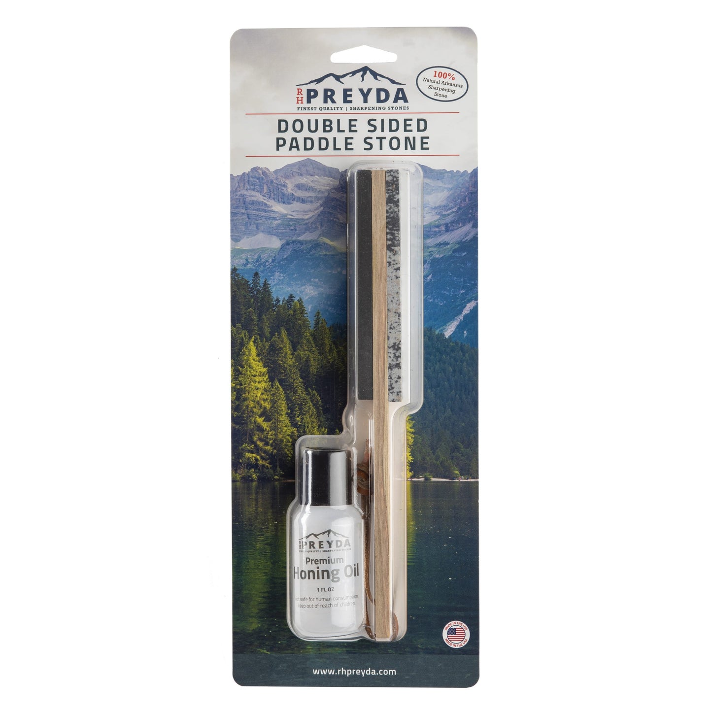 The RH Preyda Axe Sharpening Stone was designed specifically for the axe enthusiast. Paired down size, wooden handle grip and Soft Arkansas and Hard Black Arkansas stones allow for ultimate precision when sharpening your blade. www.moralepatches.com.au