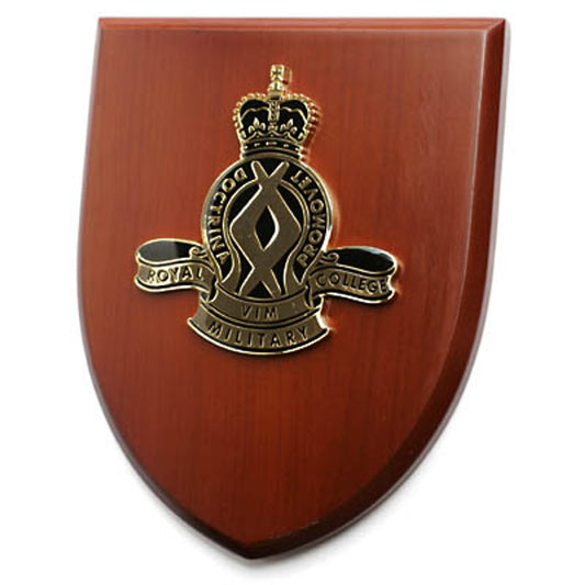 An Exceptional Royal Military College Corps of Staff Cadets (RMC) Plaque is now available for order. This exquisite plaque showcases a stunning 100mm full colour enamel crest, elegantly placed on a 200x160mm timber finish shield. www.moralepatches.com.au