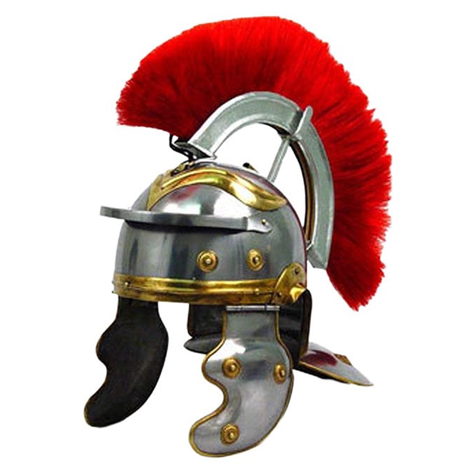 This Roman Imperial Gallic Centurion Helmet is a replica of the style worn from 100 B.C. to 300 A.D. The main officers of the Imperial Roman guard were the Centurions, each in charge of 100 men, hence the name. These Centurion Generals wore adorned plumed helms that could be easily seen in battle. www.moralepatches.com.au