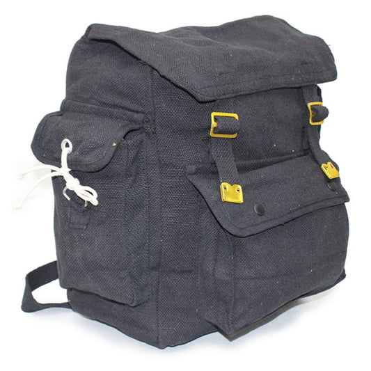 Originally used as a military backpack, the Haversack’s heavy-duty canvas offers lightweight durability when carrying your belongings. With its top-loading main compartment secured by buckles and its external compartments secured by press buttons and rope, it offers varied practicality and versatility. www.moralepatches.com.au