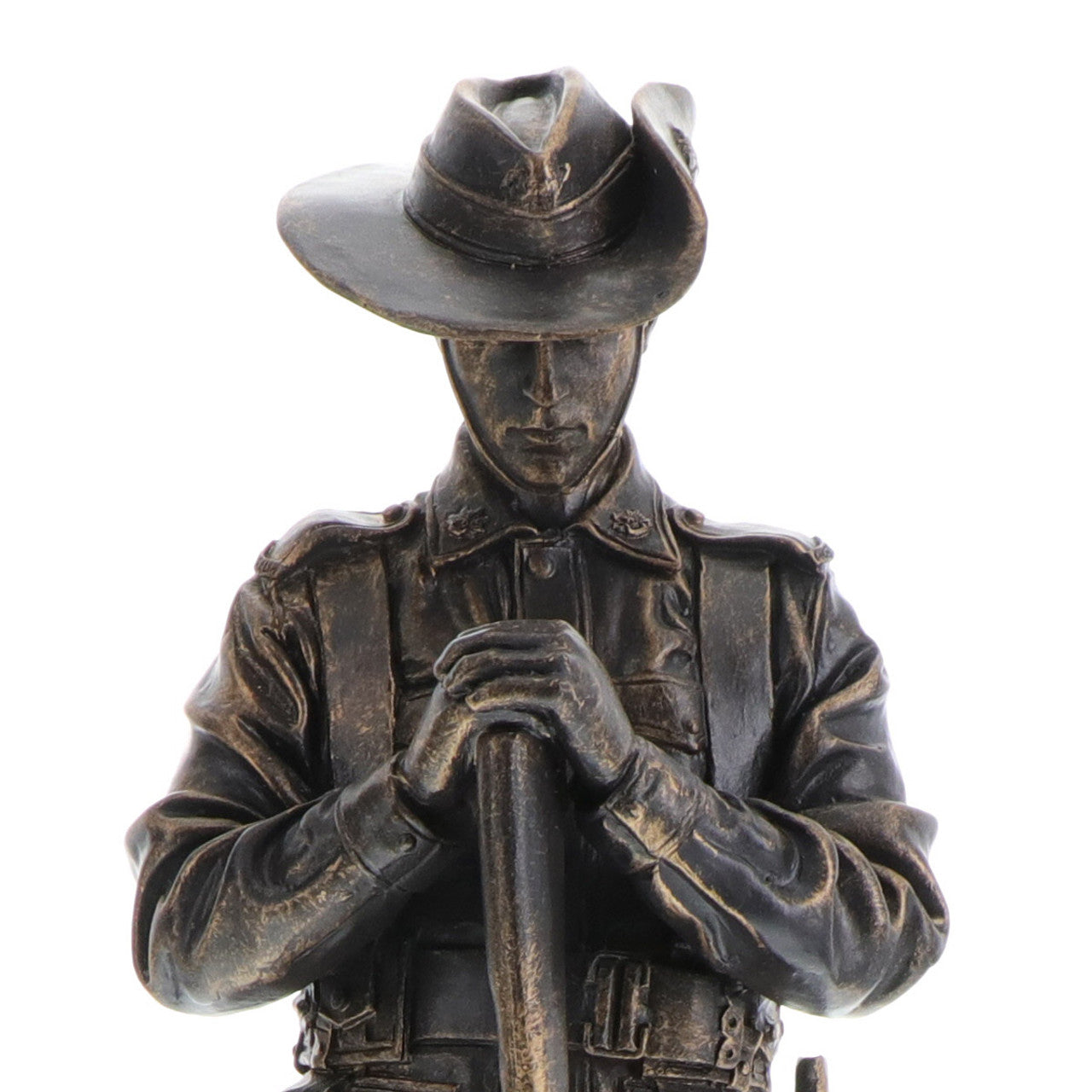 Resting on Reversed Arms' is one of the most moving figurines in the Australia in the Great War series. www.moralepatches.com.au