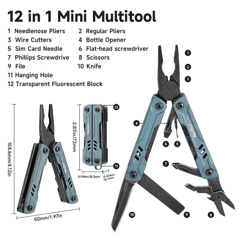 The NexTool Mini Sailor S11 Pro is engineered as a compact and versatile multi-tool designed for everyday utility, outdoor activities and light maintenance work. Combining essential gripping, cutting and fastening tools in a streamlined folding design, it offers practical functionality in a portable format. www.moralepatches.com.au