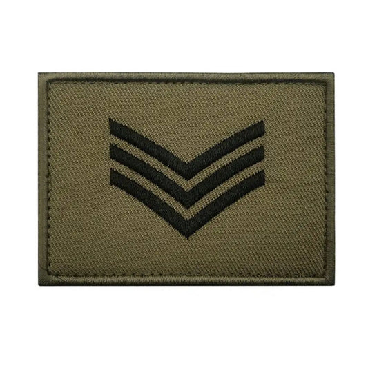 Sergeants are the first rank above Corporal, these soldiers are experienced in their field of skill and have been targeted for senior leadership capabilities.  These soldiers have had the training and are in the more seasoned in the field of leadership.  Usually they are second in command of a platoon of soldiers. www.moralepatches.com.au