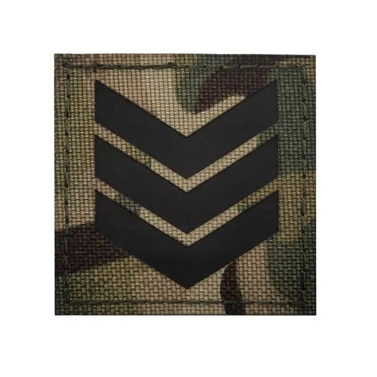 Sergeants are the first rank above Corporal, these soldiers are experienced in their field of skill and have been targeted for senior leadership capabilities.  These soldiers have had the training and are in the more seasoned in the field of leadership.  Usually they are second in command of a platoon of soldiers. www.moralepatches.com.au