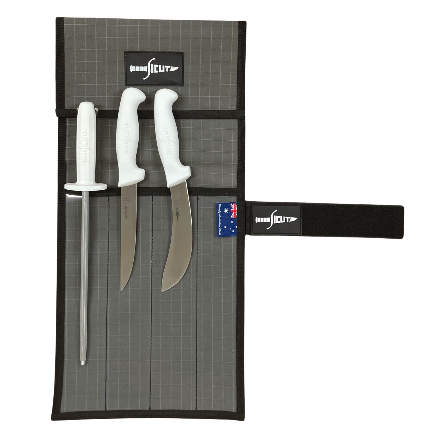 SICUT&nbsp;(Spencer Innovative Cutlery). Established in 1994, Now trading in the third generation of the spencer family with a goal to supply a stain-free, high carbon bladeware&nbsp;at affordable prices – 100% emphasis on function. Spencer prototypes extensively field tested before becoming SICUT production model www.moralepatches.com.au
