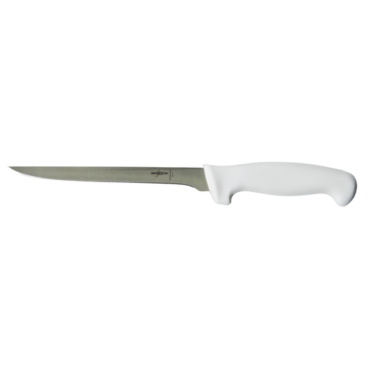 The SICUT 7” Semi Flex Straight Fillet Knife with stain-free, high carbon steel combines a semi-flex blade with superior edge control for versatile filleting performance. Whether working with fish or poultry, this knife provides balance, comfort, and durability suited for professional or home use. www.moralepatches.com.au