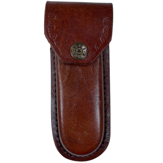 SICUT Brown Leather Belt Pouch Suit upto 5″ Folding Knife