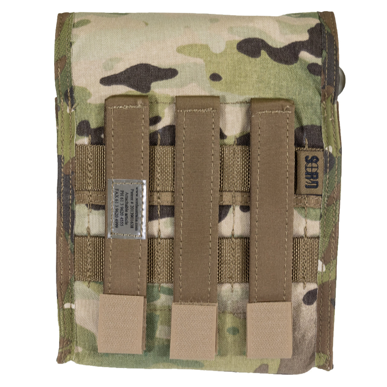 Made to fit U.S made 1L rectangle water bottles. Nylon construction and available in genuine licensed Multicam out of the USA. Heavy duty YKK buckle closure with MOLLE attachment (requiring 3 columns and 2 rows). Perfect for mounting to backpacks or wider belt rigs. www.moralepatches.com.au