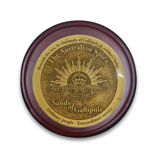 The sensational The Australian Spirit, Â Sands of Gallipoli plaque is a wonderful commemorative item.  www.moralepatches.com.au