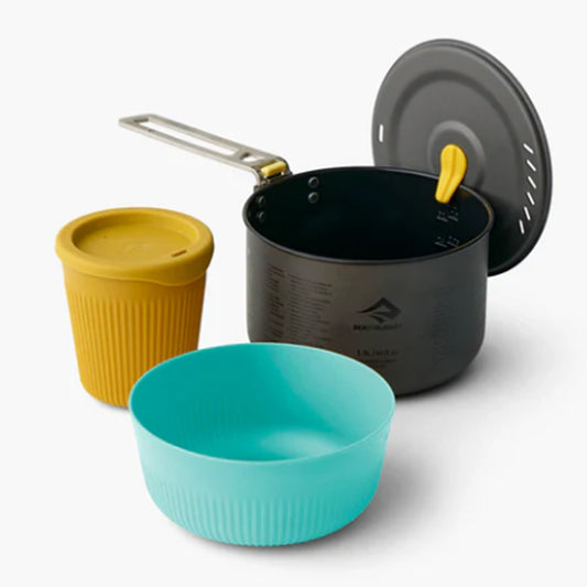 The Frontier Ultralight One Pot Cookset includes a 1.3L Frontier Pot teamed with our ergonomic Passage Collection bowl and cup to form the basis of the best lightweight camp kitchen setup available. www.moralepatches.com.au