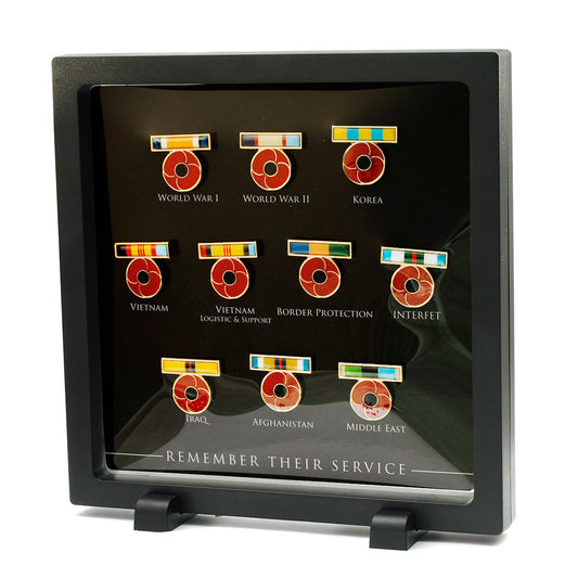 This evocative collection of Service Ribbon Poppies is a heartfelt tribute to the Australian men and women who have bravely served in major conflicts from WW1 to the present day. www.moralepatches.com.au