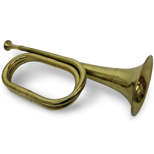 With a 25mm diameter on the mouthpiece and the well known conical shape or the brass family, this instrument is a classic and simple rendition of the valveless bugle. Known for it's use on the battle field and on ANZAC day, this instrument will get your cadet parade ready or make a stunning addition to your display cabinet. www.moralepatches.com.au