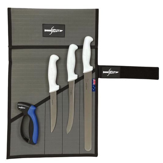 The&nbsp;Sicut JIFF Fish Knife Package&nbsp;is the ultimate setup for any angler or seafood processor. Whether you’re prepping a fresh catch on the boat or filleting at home, this kit has the right tools for the job. www.moralepatches.com.au