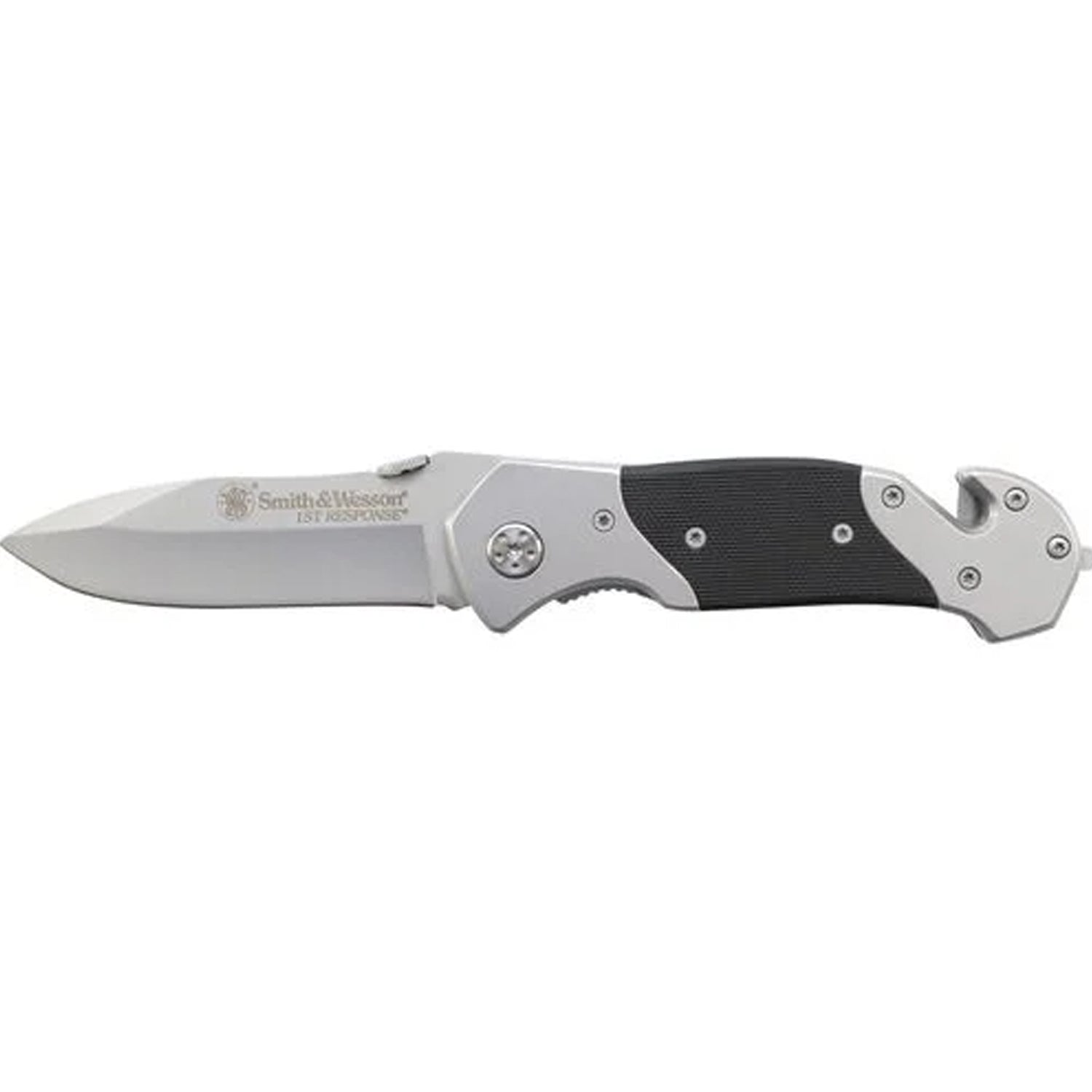 The Smith &amp; Wesson SWFR 1st Response Drop Point Folding Knife is designed for tactical professionals and outdoor enthusiasts. The 3.3″ blade is made from durable 7Cr17MoV high carbon stainless steel, offering excellent sharpness and corrosion resistance.  www.moralepatches.com.au