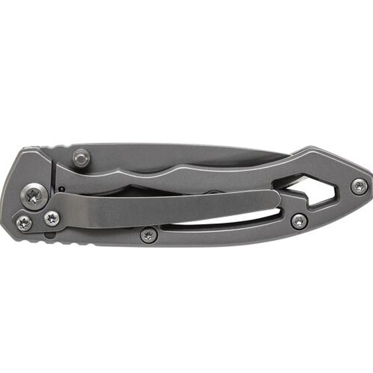 The Smith &amp; Wesson® Frame Lock has a grey stainless-steel drop point blade and skeleton handle. Carry this knife with you, and you’ll be good to go. It features an ambidextrous thumb knob and comes with a lanyard hole and pocket clip for instant access. www.moralepatches.com.au