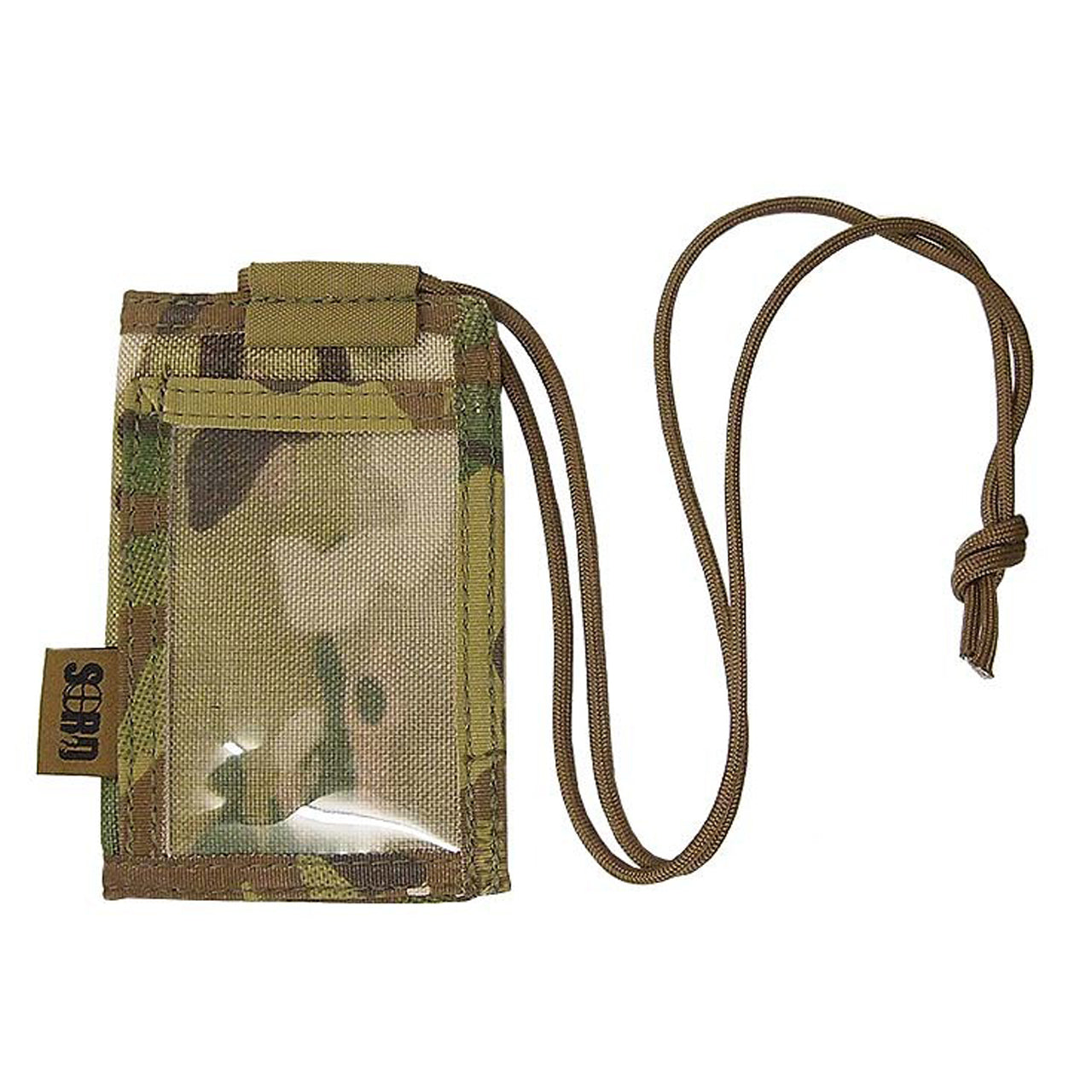 The original SORD folding ID holder with three ID windows, two on the outside and one on the inside with a separate coin and card slot.   Velcro edge keeps it closed securely.   550 para-cord with opposable thumb knots for simple adjustment. www.moralepatches.com.au