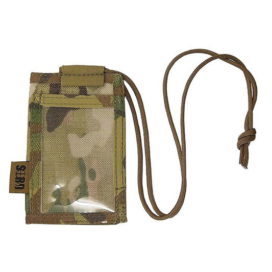 The original SORD folding ID holder with three ID windows, two on the outside and one on the inside with a separate coin and card slot.   Velcro edge keeps it closed securely.   550 para-cord with opposable thumb knots for simple adjustment. www.moralepatches.com.au
