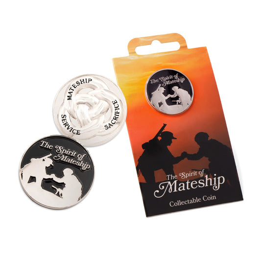 The "Spirit of Mateship Coin in Blister Pack" is a must-have for anyone who wants to celebrate the unwavering bond of mateship and honor the spirit of Australian soldiers. Get yours today and experience the profound connections and enduring strength it represents. www.moralepatches.com.au