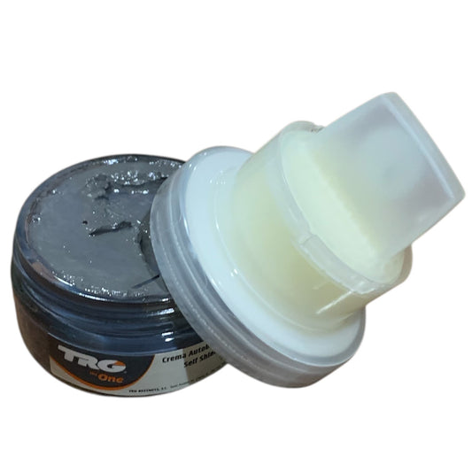 The TRG Self Shine Shoe Cream Kit in Light Grey offers a natural wax-based polish designed to nourish your shoes deeply while providing an instant, brilliant shine without the need for brushing.  www.moralepatches.com.au