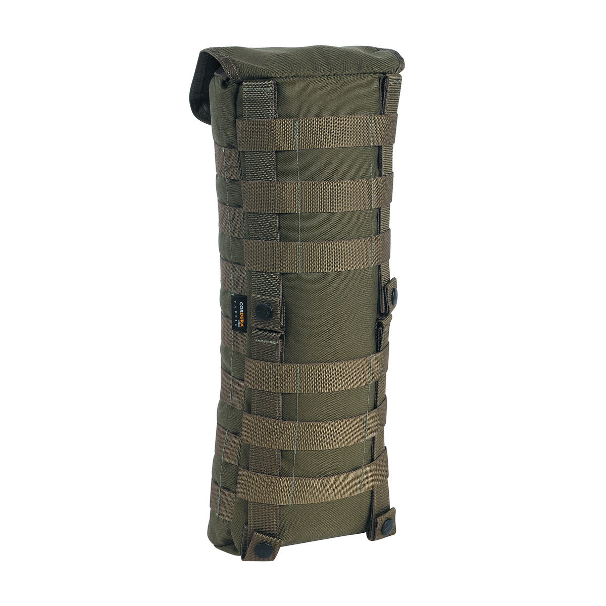 Go full capacity for your hydration needs with the Tasmanian Tiger Tactical Bladder Pouch 3LT - designed to securely and safely store up to 3 L of water and equipped with Universal MOLLE for easy attachment. Take your thirst-quenching to the next level! www.moralepatches.com.au olive back