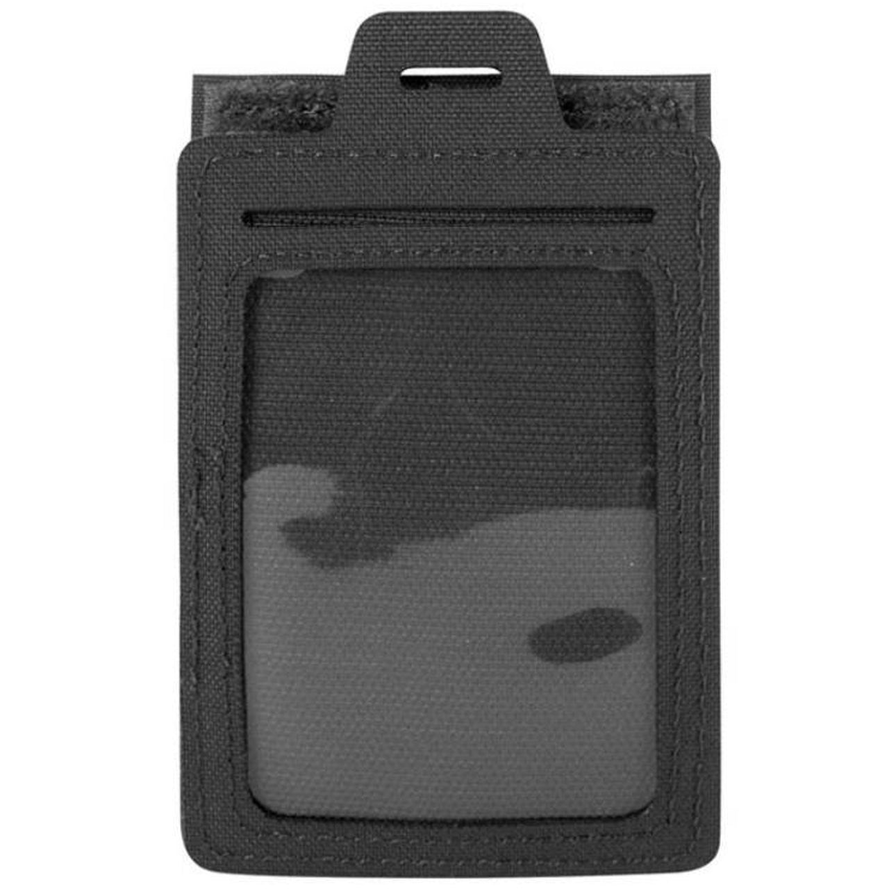 The durable ID shell is perfect for cards, pens, and other essentials! Easily clip it on when you need it and take it off just as quickly--it even functions as a handy patch. It's the perfect companion for any of life's adventures. www.moralepatches.com.au black front
