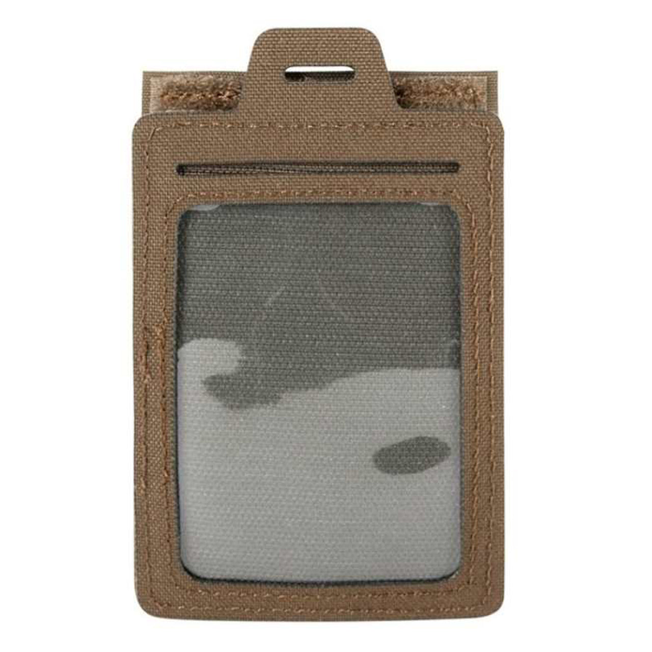 The durable ID shell is perfect for cards, pens, and other essentials! Easily clip it on when you need it and take it off just as quickly--it even functions as a handy patch. It's the perfect companion for any of life's adventures. www.moralepatches.com.au coyote front