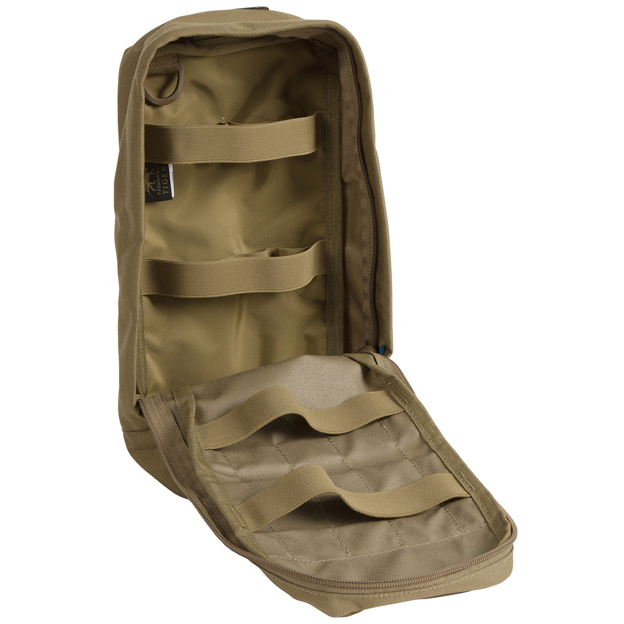Load up extra gear with this spacious side pouch - designed to fit many popular backpacks! It's the perfect way to stay organized and make the most of your gear. Keep all the essentials within reach and on the go. www.moralepatches.com.au inside side view