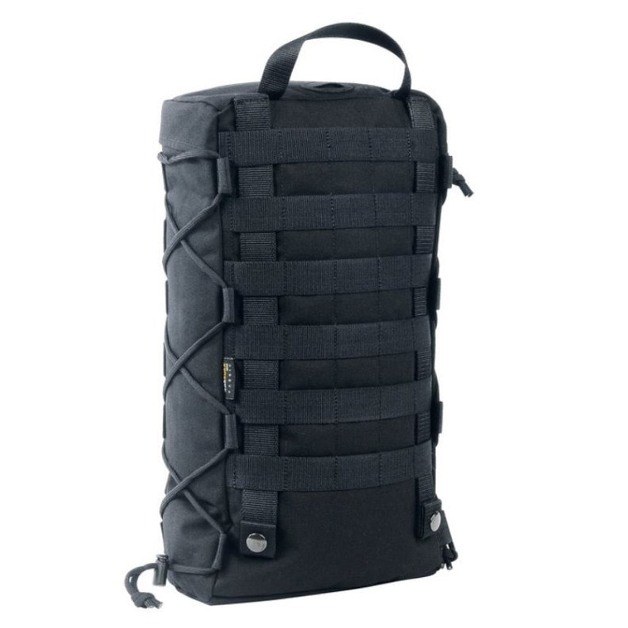 Load up extra gear with this spacious side pouch - designed to fit many popular backpacks! It's the perfect way to stay organized and make the most of your gear. Keep all the essentials within reach and on the go. www.moralepatches.com.au  black back view