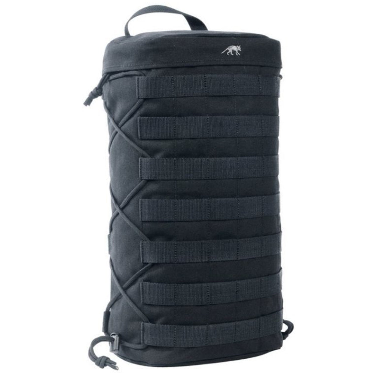 Load up extra gear with this spacious side pouch - designed to fit many popular backpacks! It's the perfect way to stay organized and make the most of your gear. Keep all the essentials within reach and on the go. www.moralepatches.com.au black front view