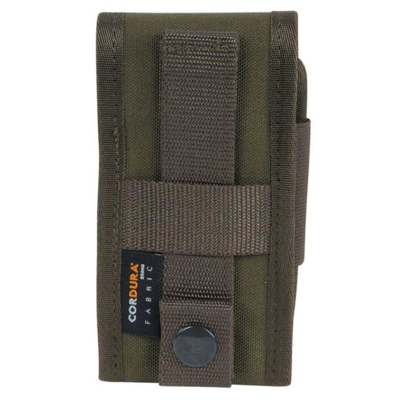 Durable protection for your smartphone with padded reinforcement and four choice sizes. Our tactical phone cover features a MOLLE system for secure carrying - get ready for the ultimate phone protection! www.moralepatches.com.au  back view medium and large