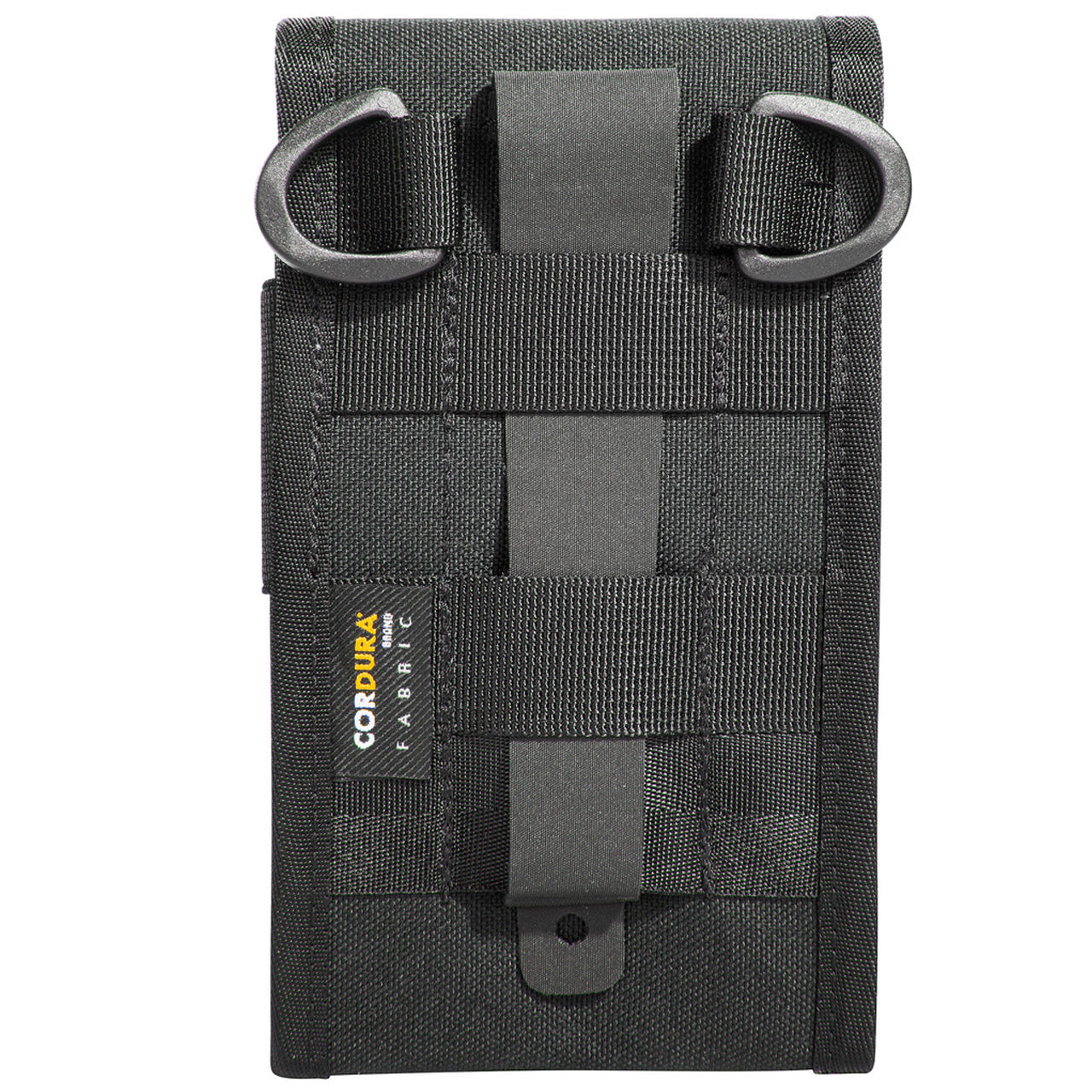 Durable protection for your smartphone with padded reinforcement and four choice sizes. Our tactical phone cover features a MOLLE system for secure carrying - get ready for the ultimate phone protection! Stay protected in style. www.moralepatches.com.au back view for xl and 2xl sizes