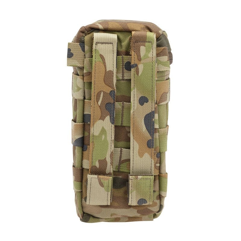 The Tactical 1 Litre Flask Pouch can accommodate the most 1 Litre flask or the Nalgene one litre wide mouth water bottle. The horizontal wrap around zip opening allows the user to easily access and stow their water bottle. www.moralepatches.com.au