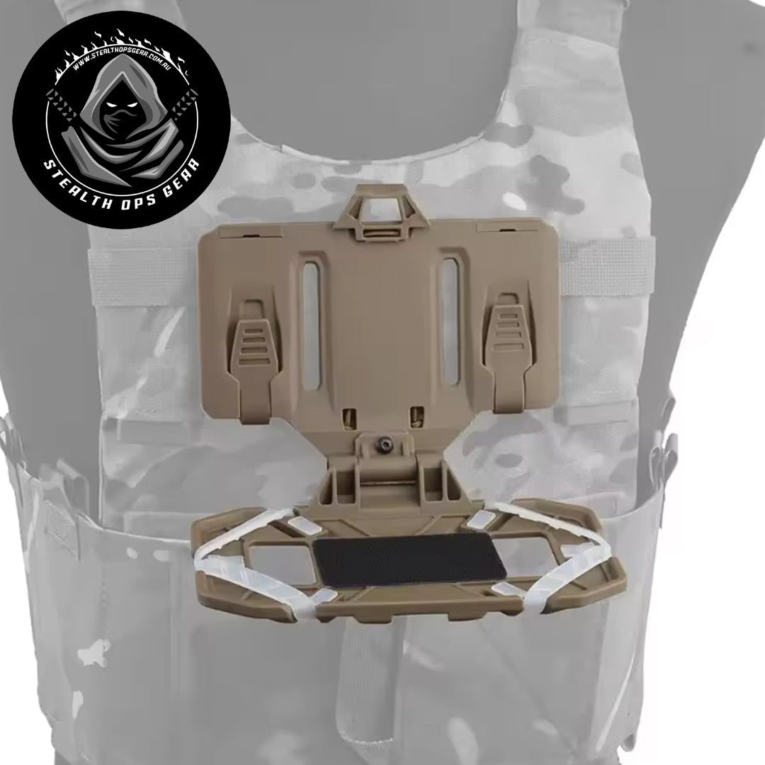 Crafted to hold devices measuring up to 8 x 16 x 2 cm, this board guarantees a secure fit for your gear. It easily mounts onto 4×3 MOLLE systems and is compatible with all MOLLE tactical equipment, making it an essential part of your setup. Featuring a folding fixed buckle, it folds compactly for convenient storage and transport whenever you need. www.moralepatches.com.au
